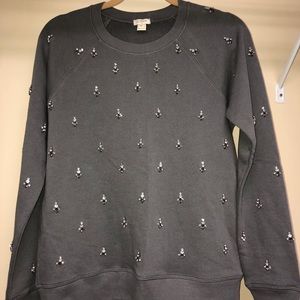 J. Crew Jeweled Sweatshirt